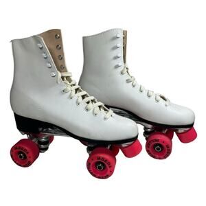 Vintage 1989 Roller Derby White Roller Star Skates Size 9 U-96